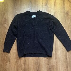 Old Navy Speckled‎ Black V-Neck Sweater